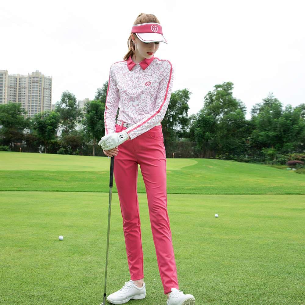 ロングTシャツ　スポーツ柄プリントポロシャツ