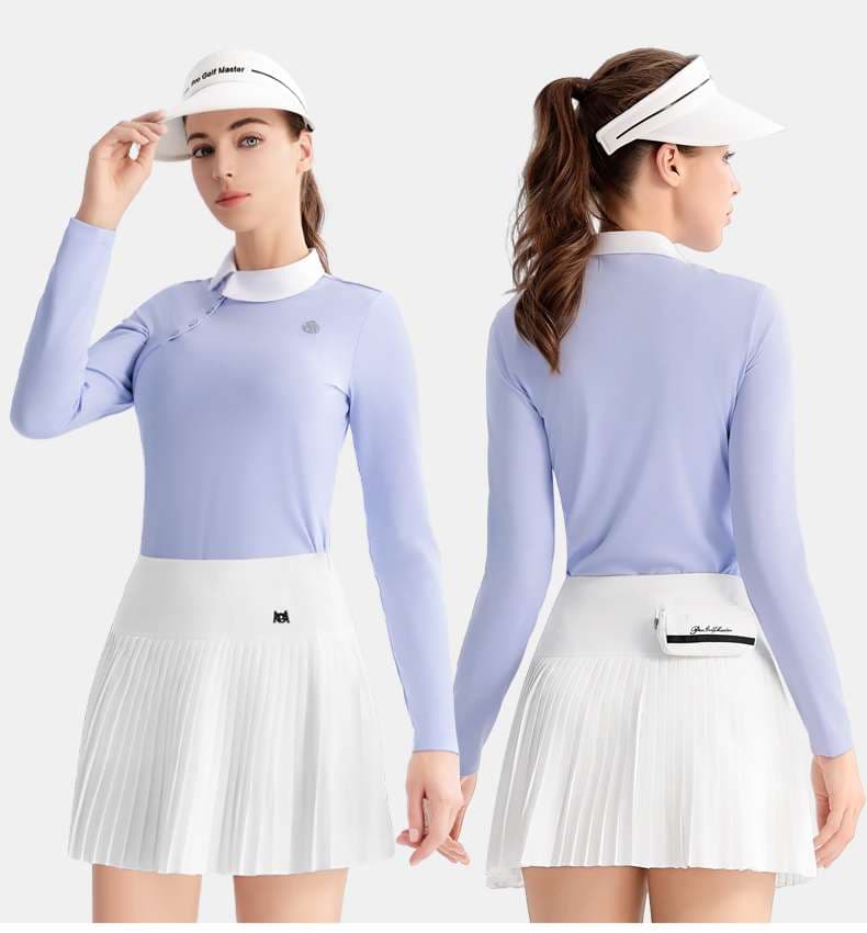 ロングTシャツ　襟付きテニスウェア