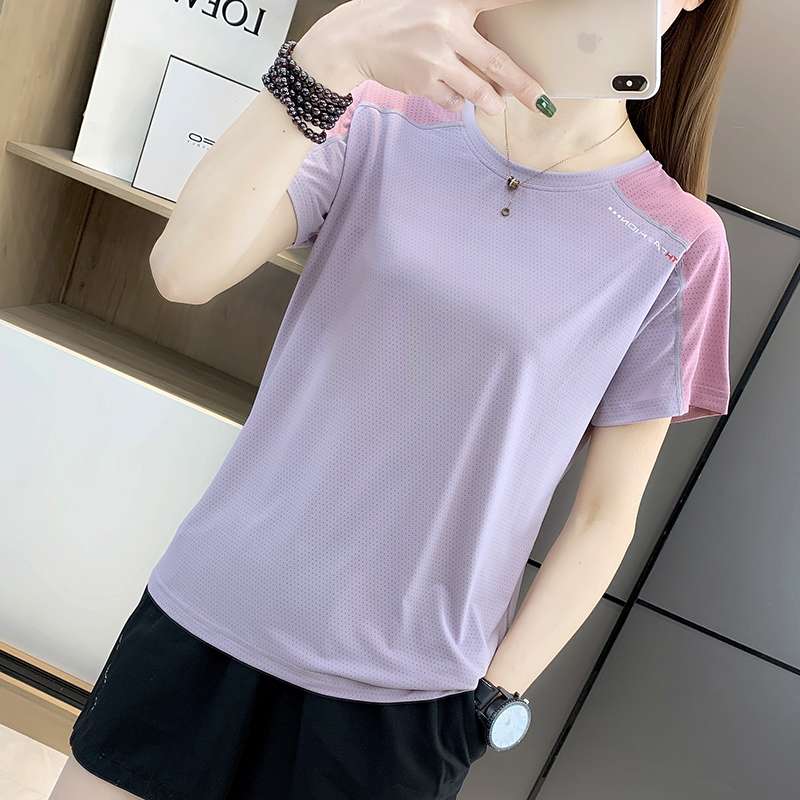 Tシャツ　機能性スポーツメッシュ半袖シャツ