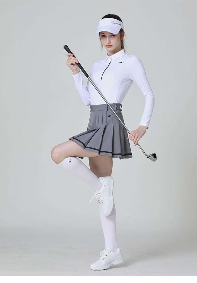 セットアップ　ゴルフウェアプリーツスカート