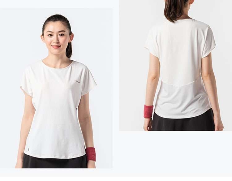 Tシャツ　吸汗速乾素材テニスシャツ