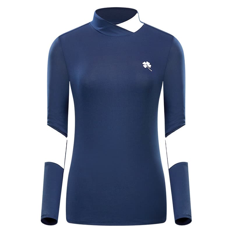 ロングTシャツ　ゴルフウェアハイネックシャツ