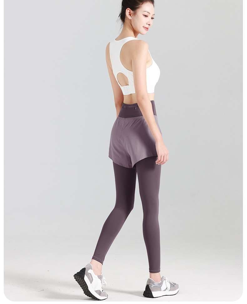 ショートパンツ レギンス付きランニングパンツ