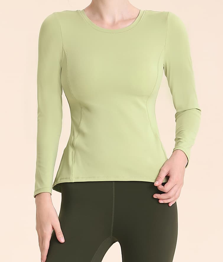 ロングTシャツ　シームレスフィットアスリートトップス