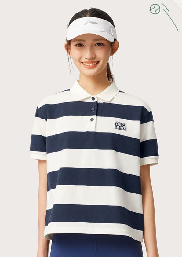 Tシャツ レディーススポーツウェア マリンボーダー ポロシャツ