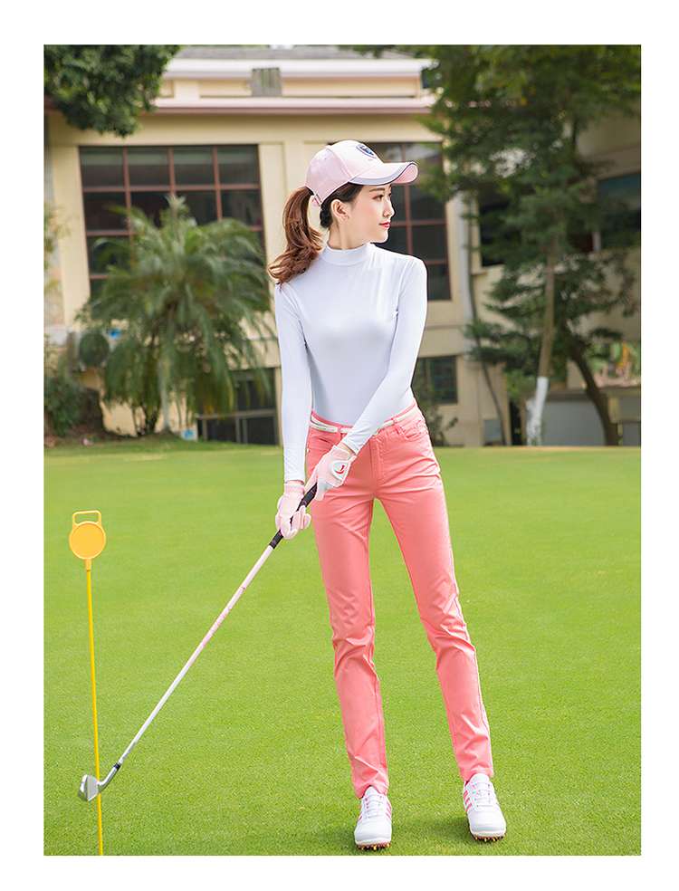 ロングパンツ　スリムフィットゴルフパンツ