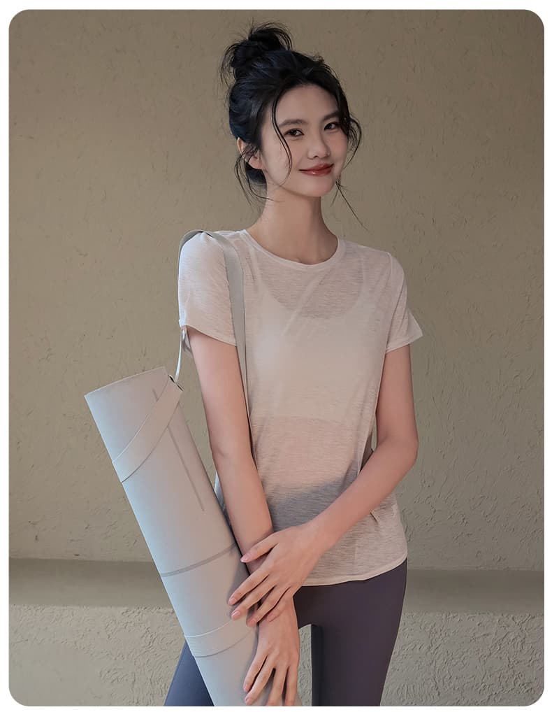 Tシャツ　レディーススポーツウェア シルエット美人 半袖さらりトップス