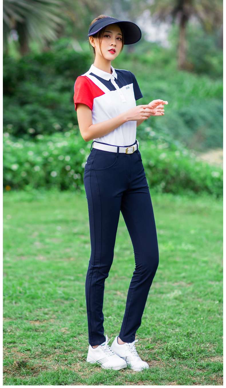 ロングパンツ　ゴルフ向け美脚ストレッチパンツ