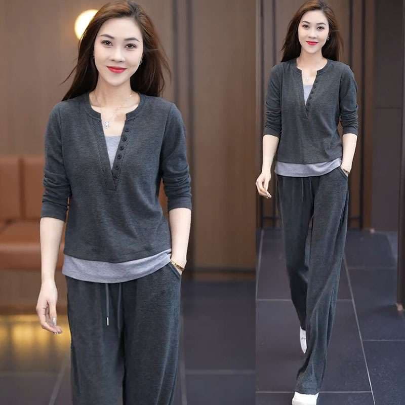 セットアップ　ゆったりシルエット上下セットアップ