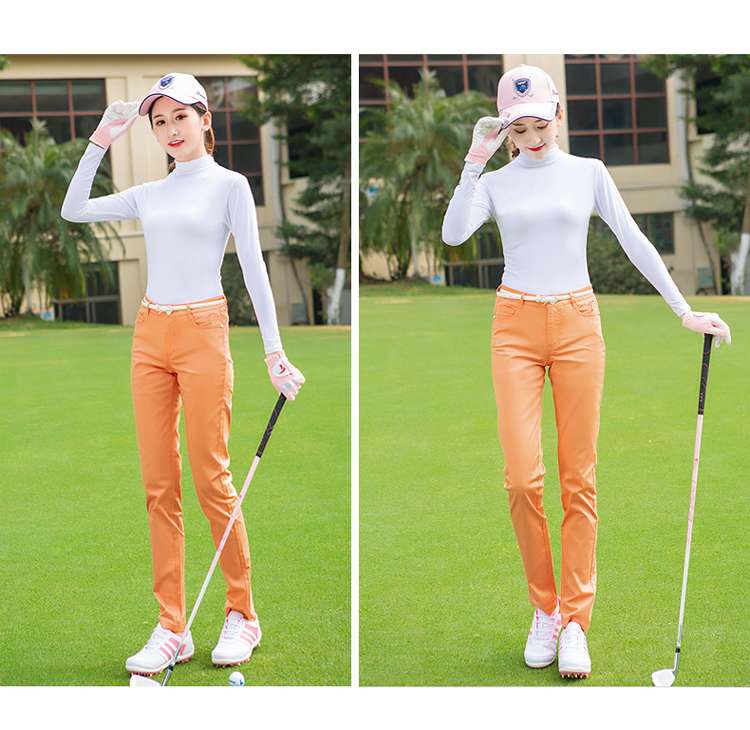 ロングパンツ　スリムフィットゴルフパンツ