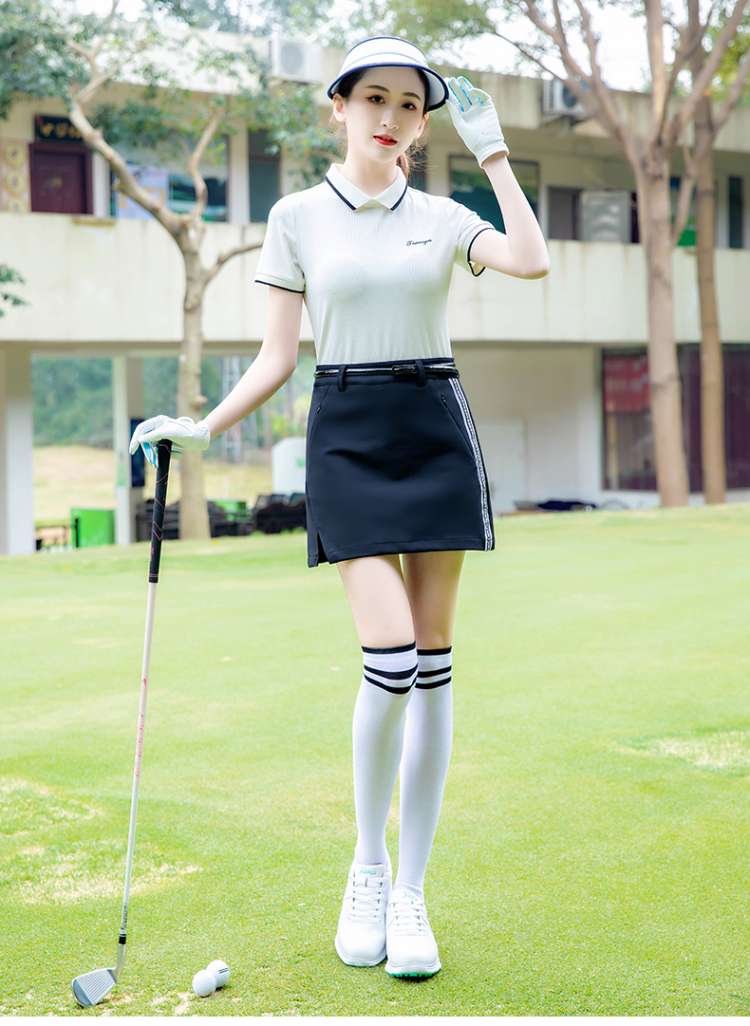 Tシャツ　襟元デザインゴルフポロシャツ