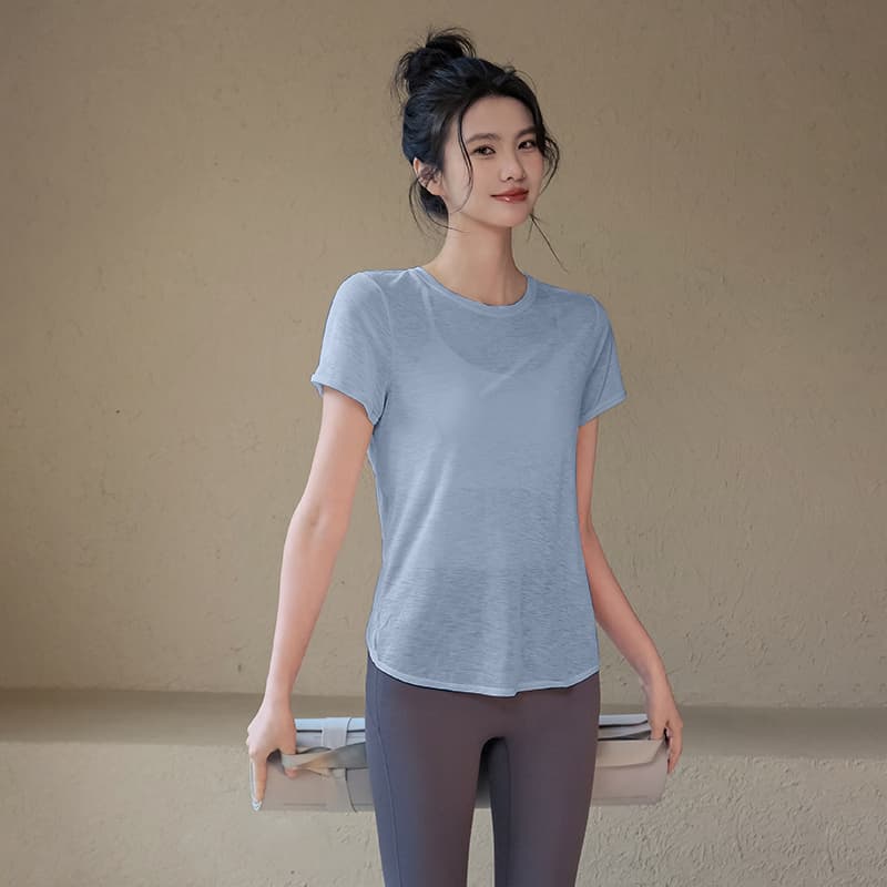 Tシャツ　レディーススポーツウェア シルエット美人 半袖さらりトップス