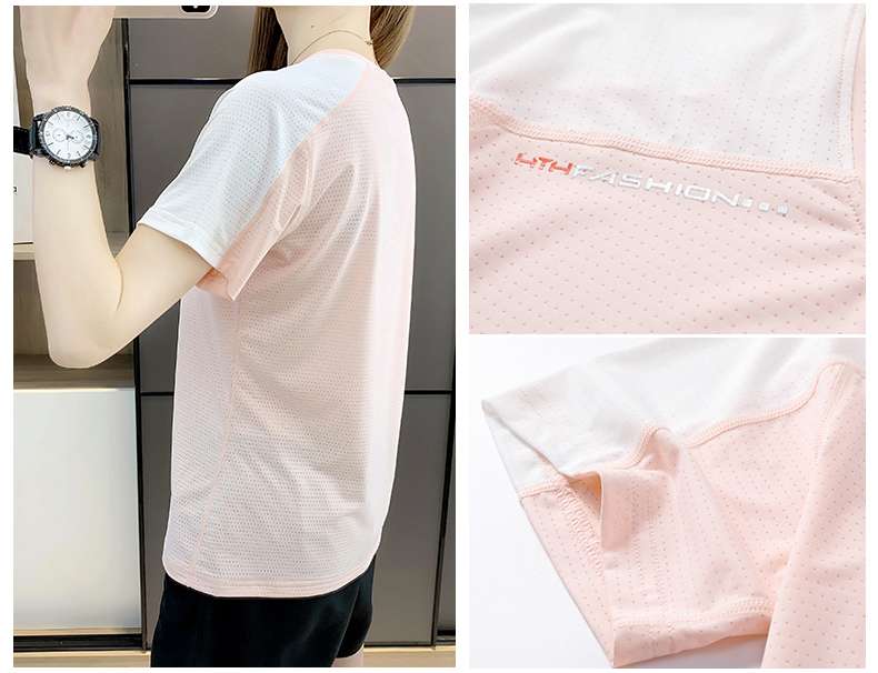 Tシャツ　機能性スポーツメッシュ半袖シャツ