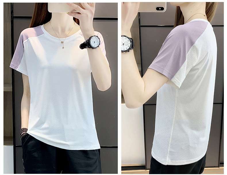 Tシャツ　機能性スポーツメッシュ半袖シャツ