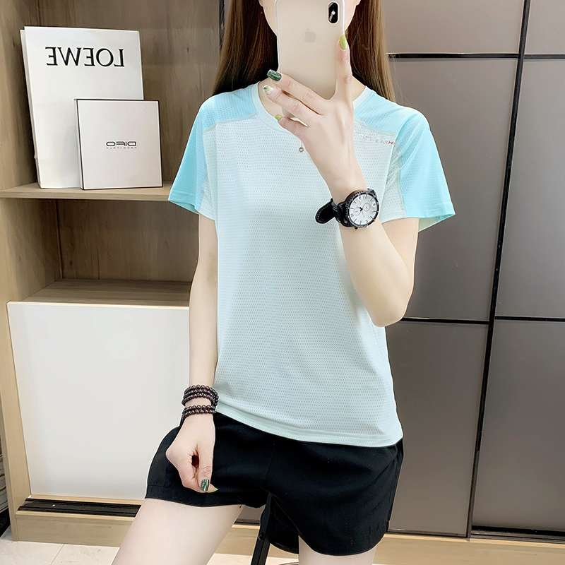 Tシャツ　機能性スポーツメッシュ半袖シャツ