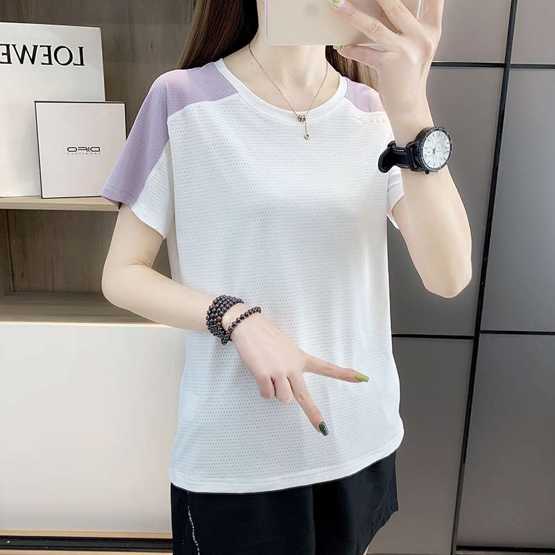 Tシャツ　機能性スポーツメッシュ半袖シャツ