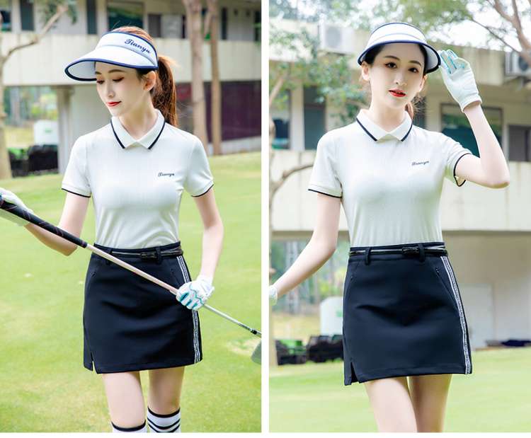 Tシャツ　襟元デザインゴルフポロシャツ