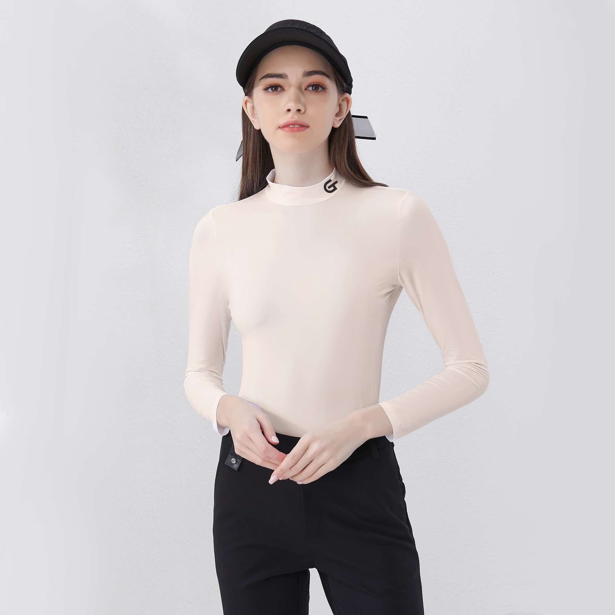 ロングTシャツ　スポーティーハイネックシャツ