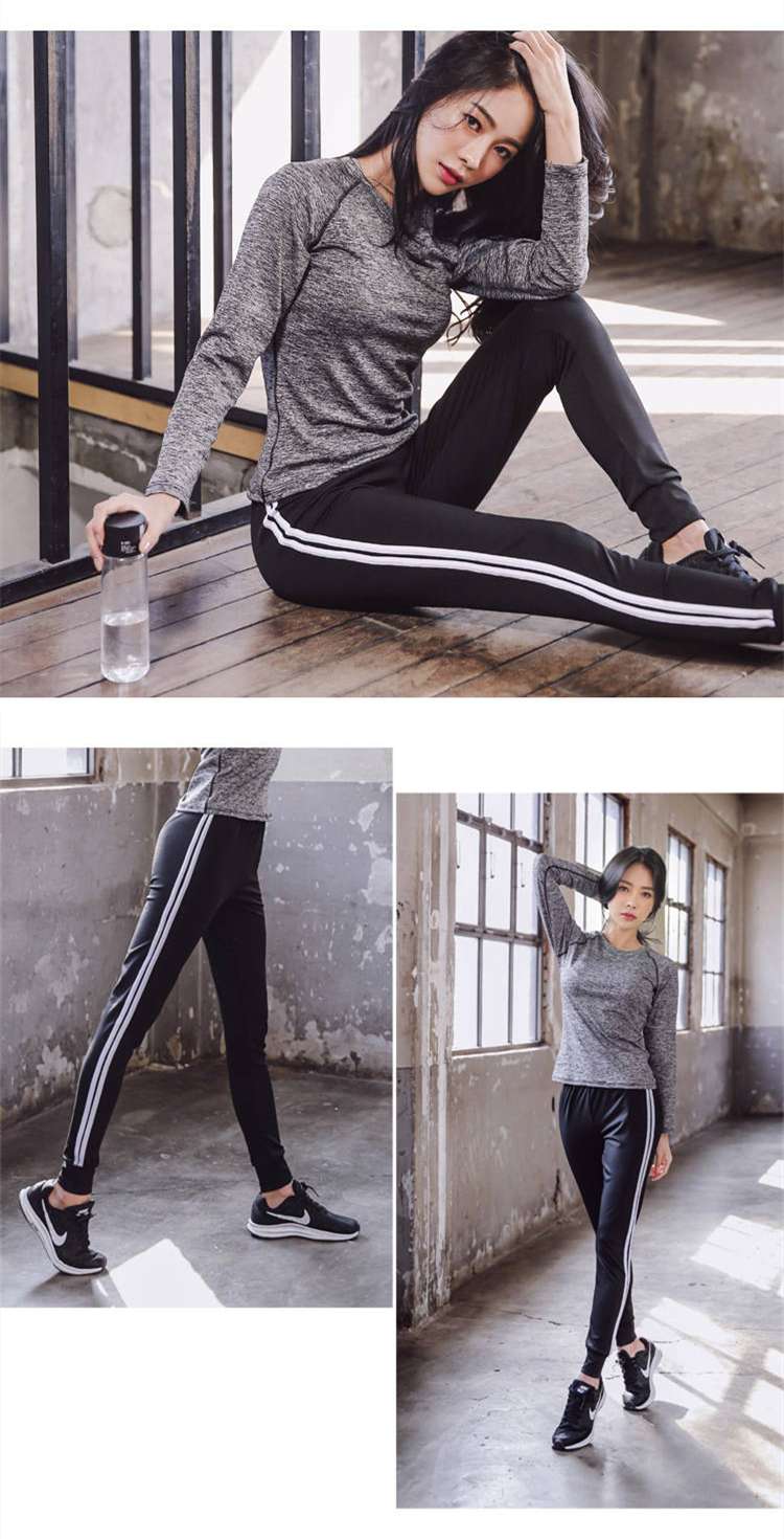ロングTシャツ　スポーツ向け吸汗速乾フィットネストップス