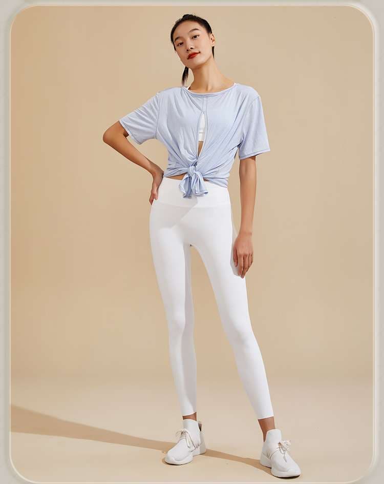 Tシャツ　バックオープンデザインスポーツトップス