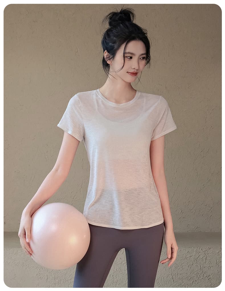 Tシャツ　レディーススポーツウェア シルエット美人 半袖さらりトップス