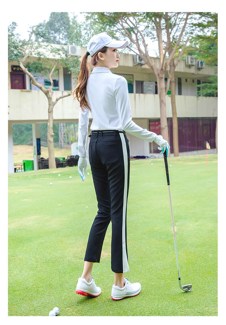 ロングTシャツ　ゴルフ用アスリート長袖ポロシャツ