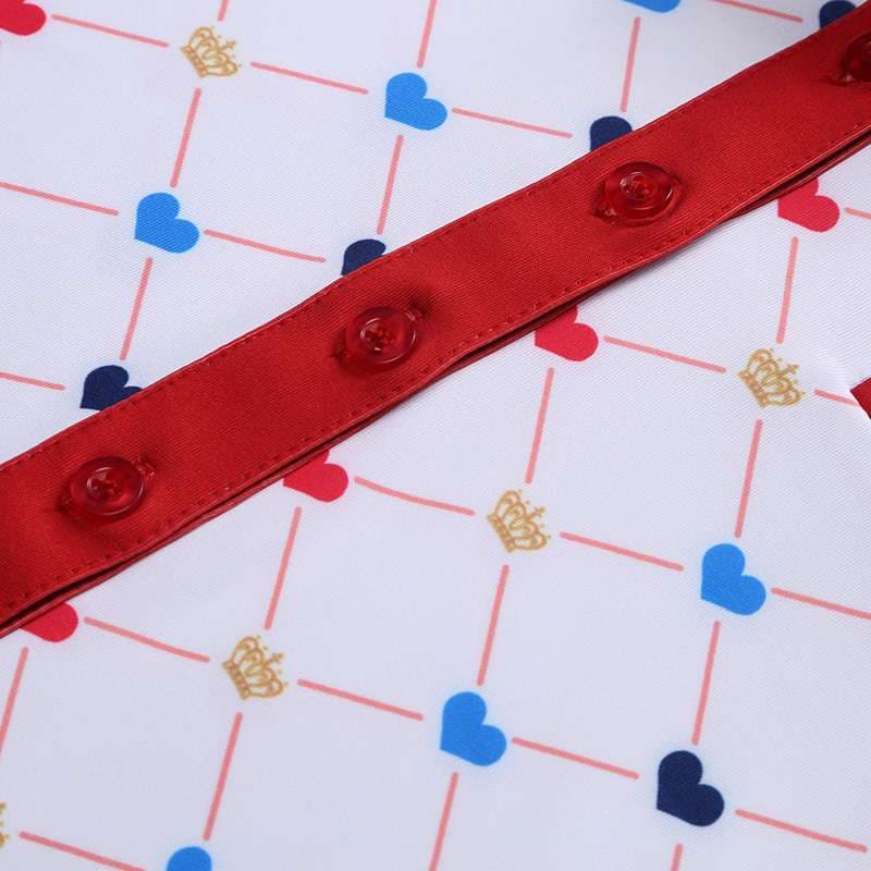 セットアップ　ゴルフウェアハート柄ワンピース