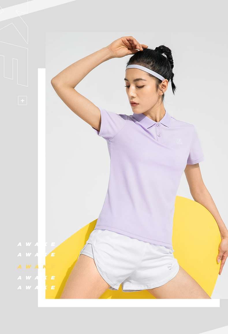 Tシャツ　スポーティ機能性ポロシャツ