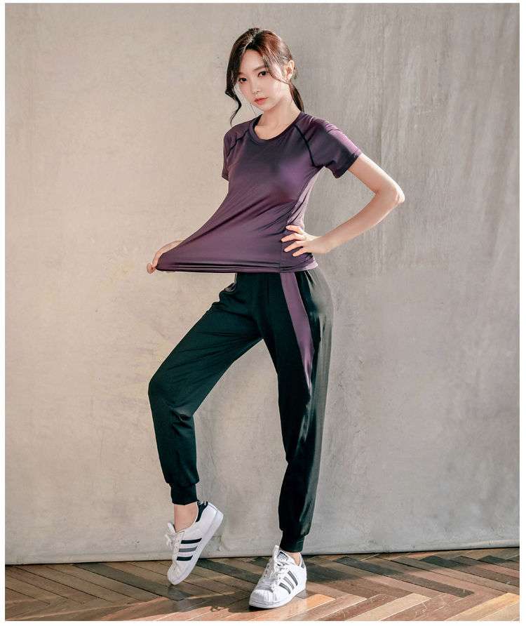 セットアップ　スポーティー長袖シャツ＆美シルエットパンツ　ツーピースセット