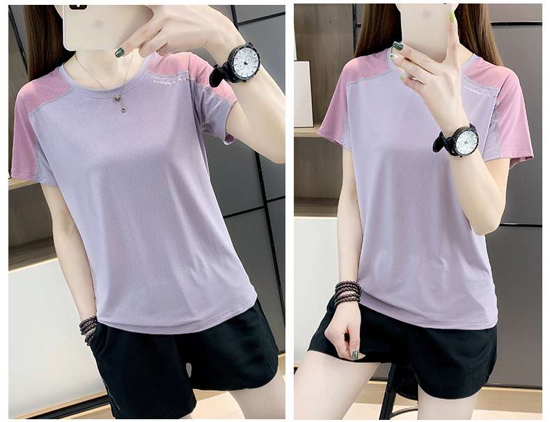 Tシャツ　機能性スポーツメッシュ半袖シャツ