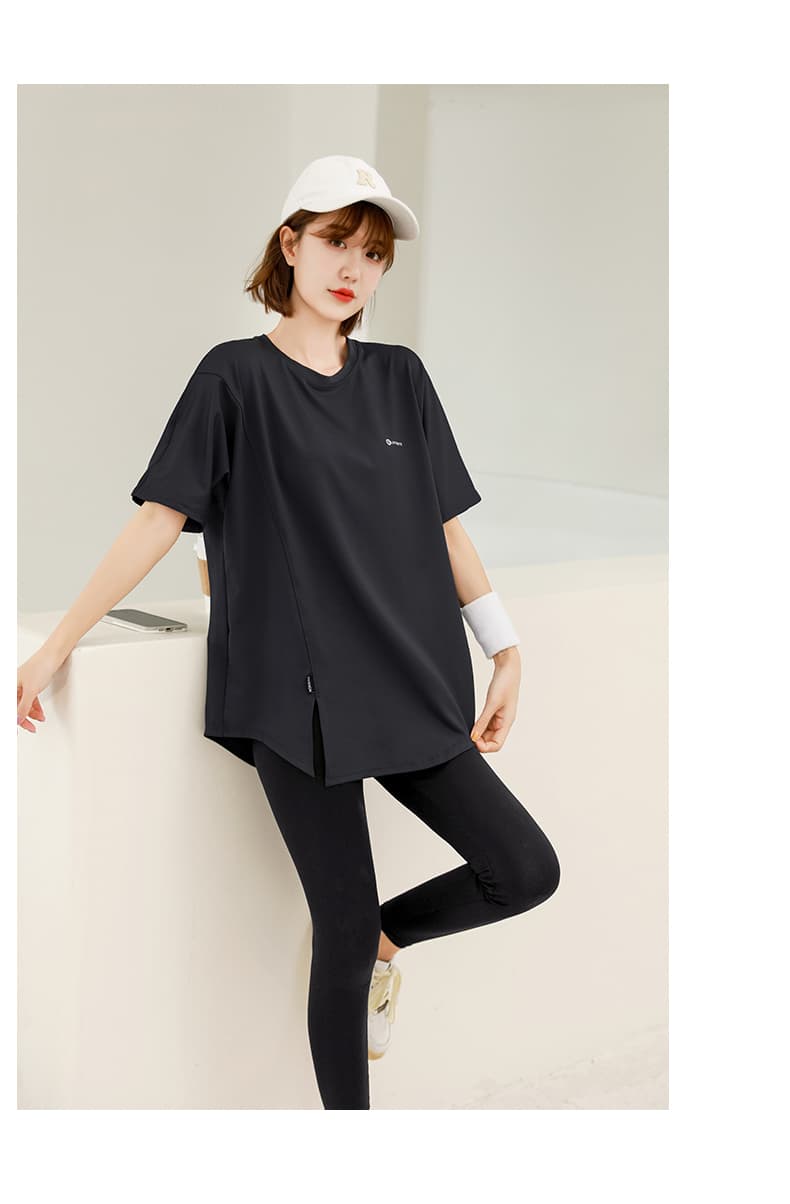 Tシャツ　レディーススポーツウェア リラックスシルエット ゆったりフィットＴシャツ