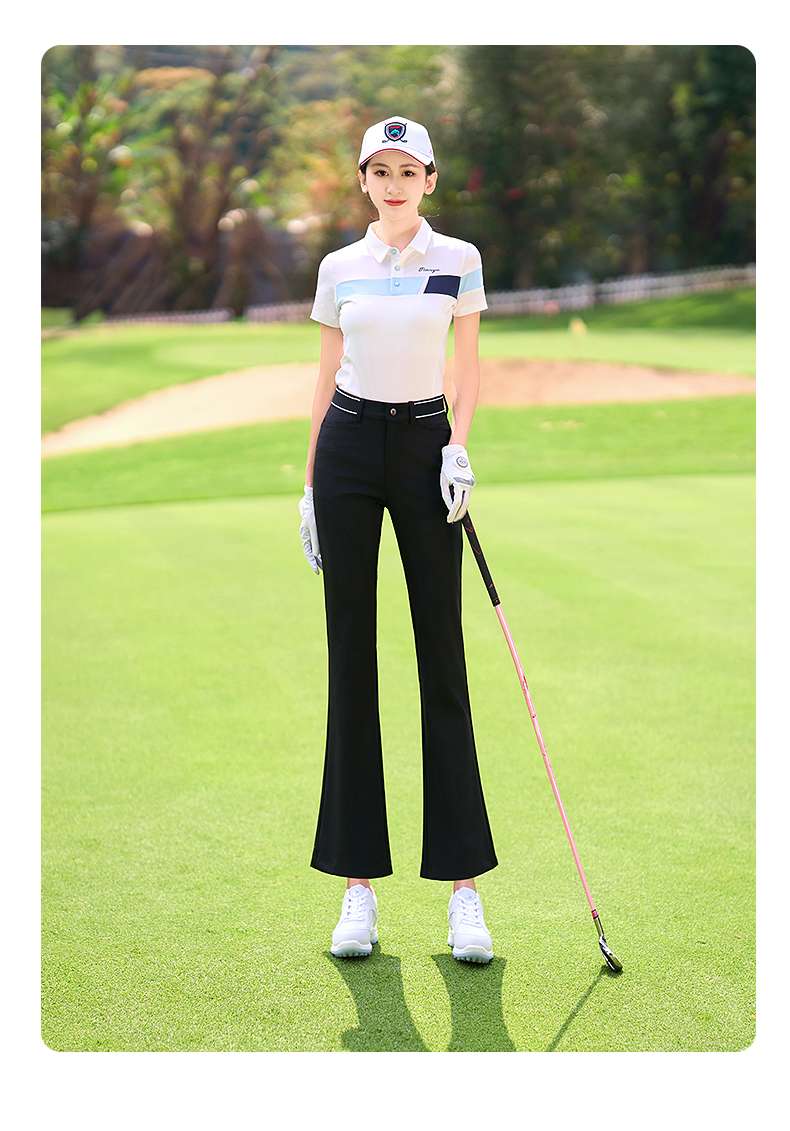 ロングパンツ　ゴルフ用ストレッチフレアパンツ