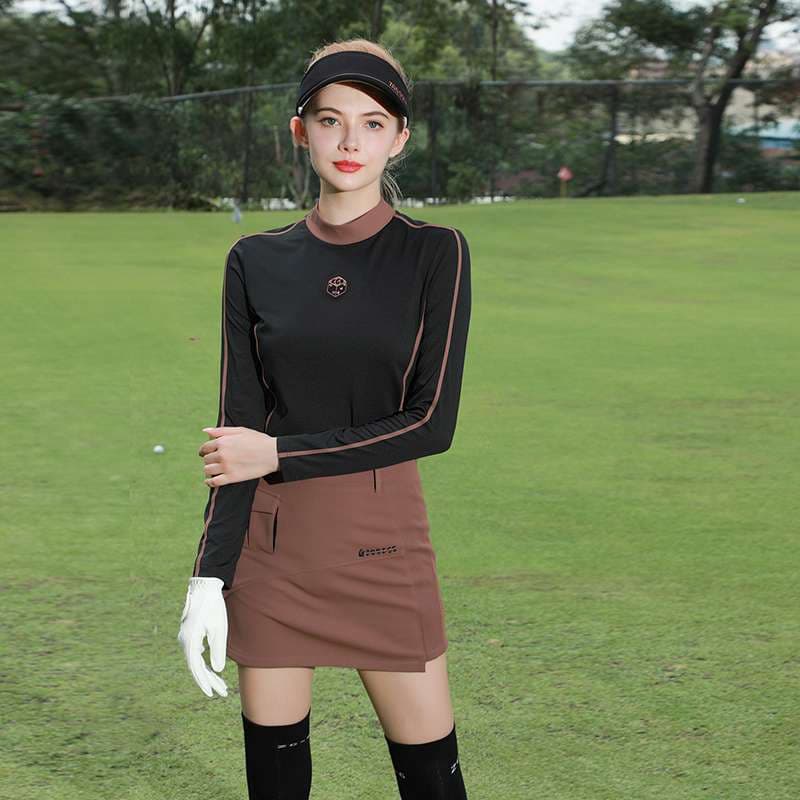 ロングTシャツ　スポーティーゴルフウェア長袖トップス