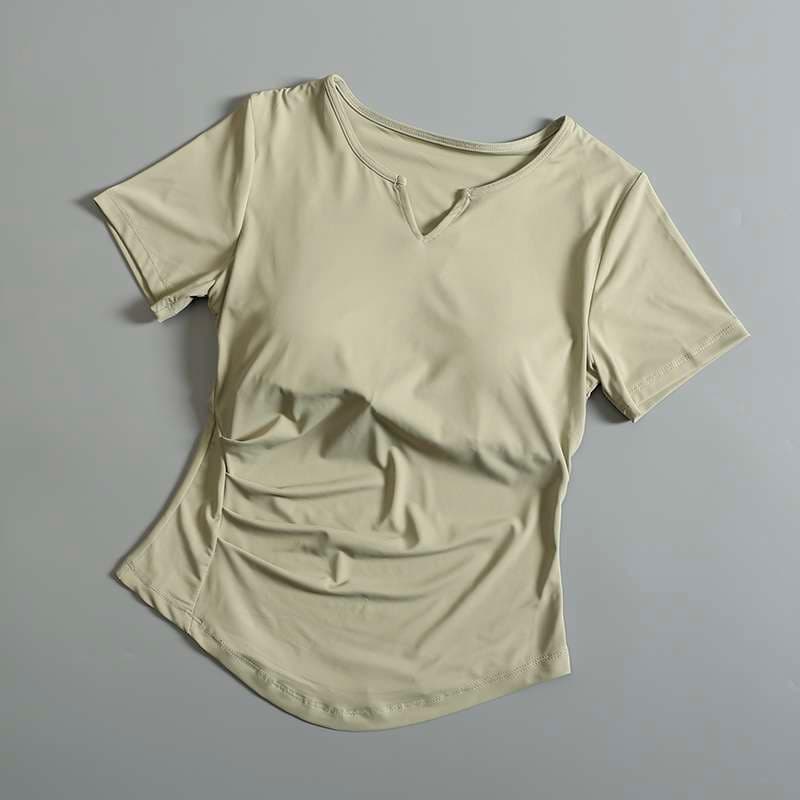 Tシャツ　しなやかフィットVネック半袖シャツ