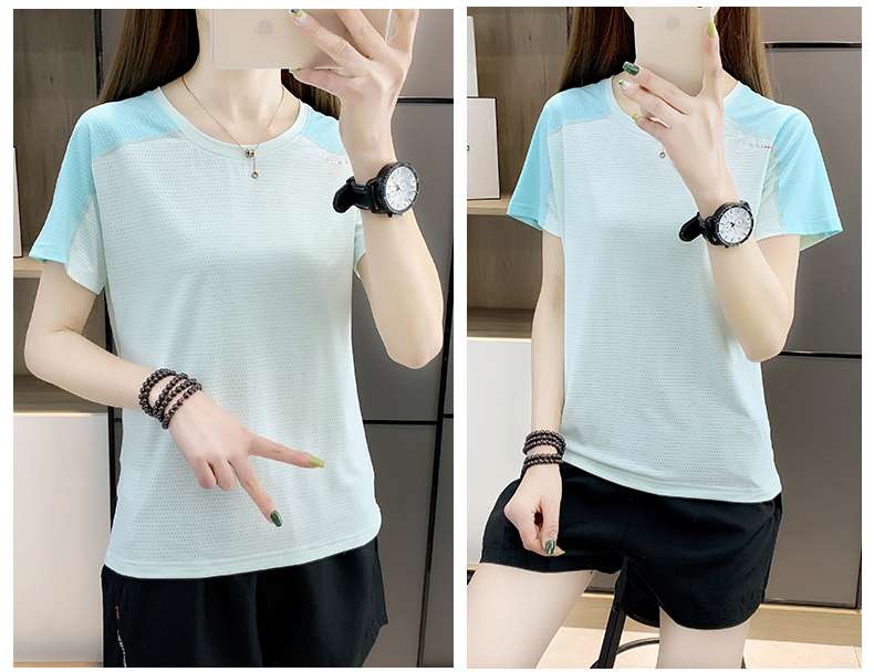 Tシャツ　機能性スポーツメッシュ半袖シャツ