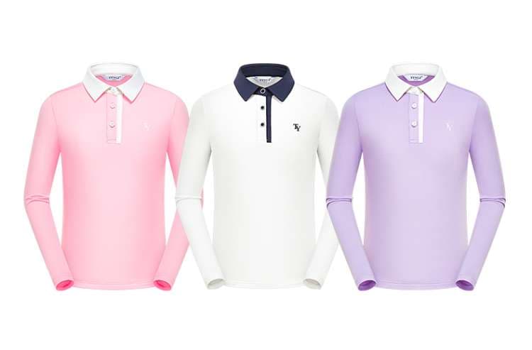 ロングTシャツ　スポーティポロシャツ