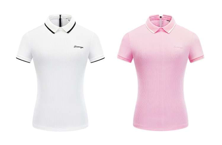 Tシャツ　襟元デザインゴルフポロシャツ