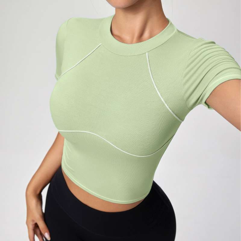 Tシャツ　スポーティーラインクロップドトップス