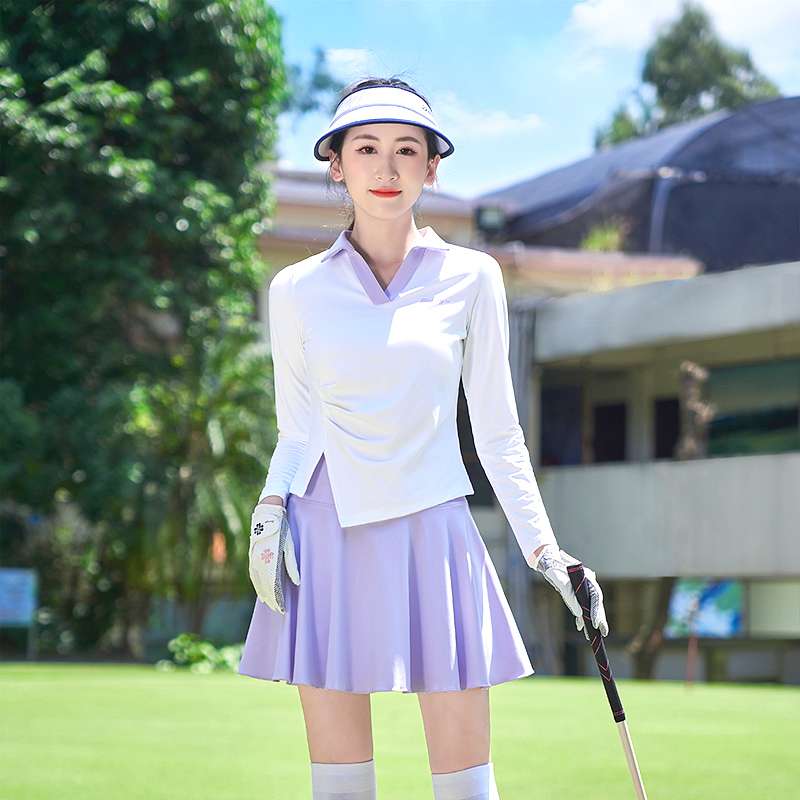 ロングTシャツ　UVカット機能付ゴルフレディースウェア