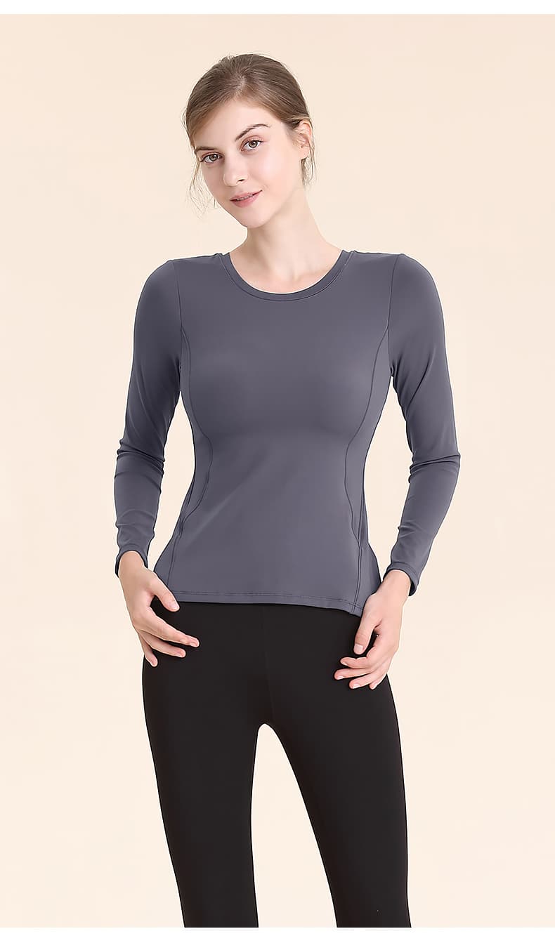 ロングTシャツ　シームレスフィットアスリートトップス