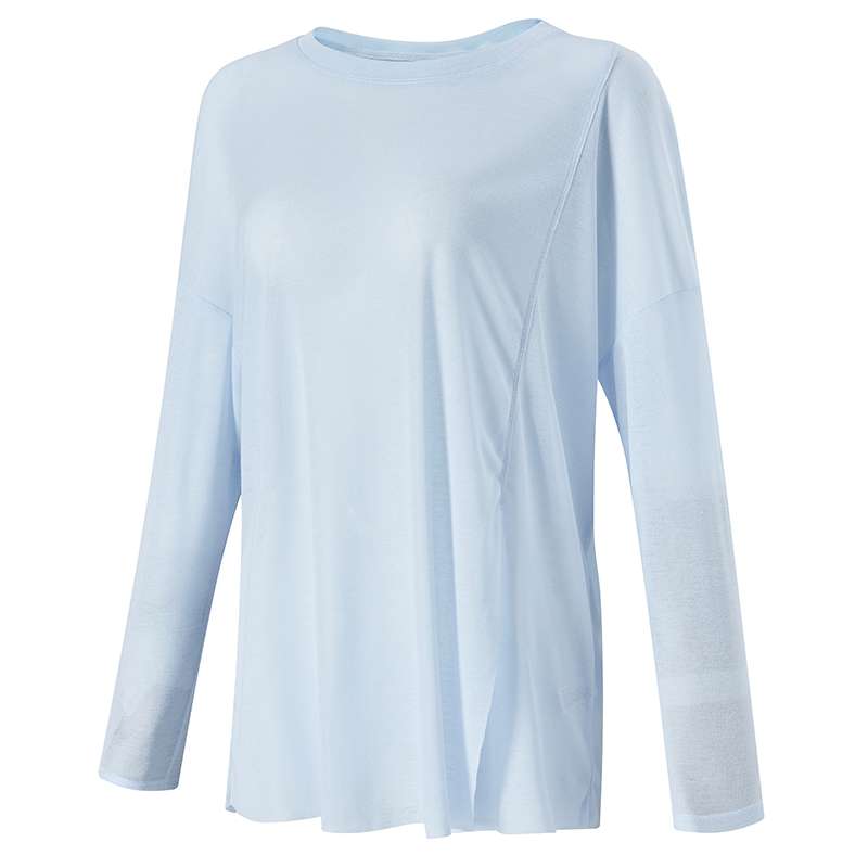 ロングTシャツ　ゆったりフィットスポーツ長袖ワンピース