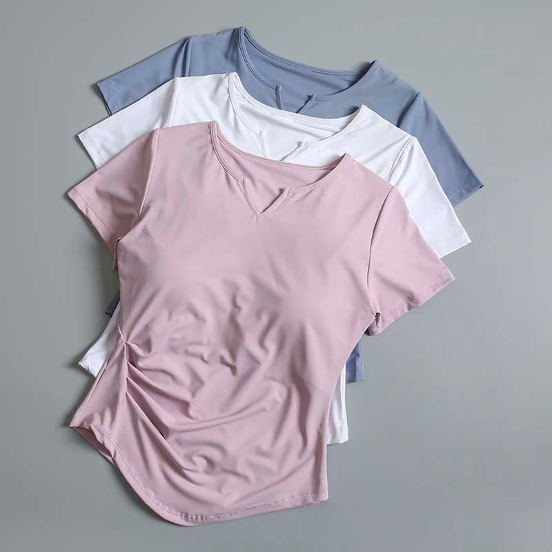 Tシャツ　しなやかフィットVネック半袖シャツ