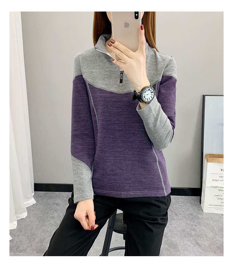 ジャケット　スポーツスタイルハイネックジップシャツ
